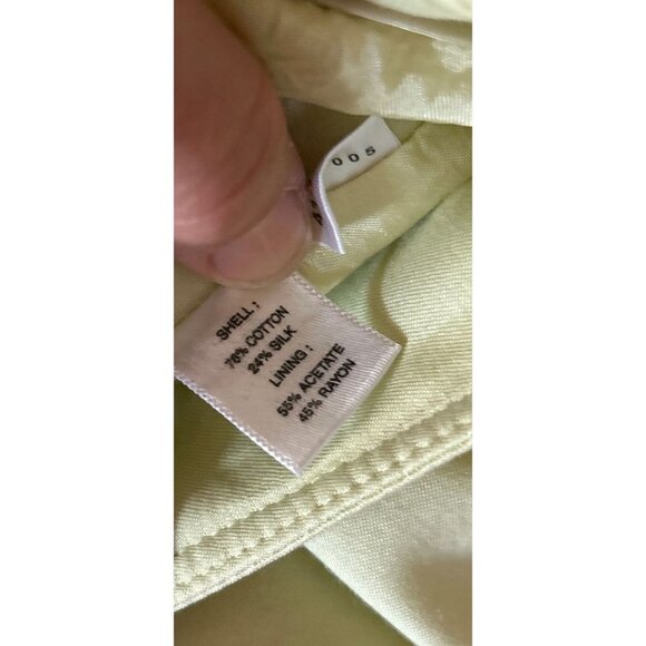 Vtg Y2K Ann Taylor Pants Cotton Silk Wide Leg Casual Trousers Lined Size 4 - Picture 6 of 7